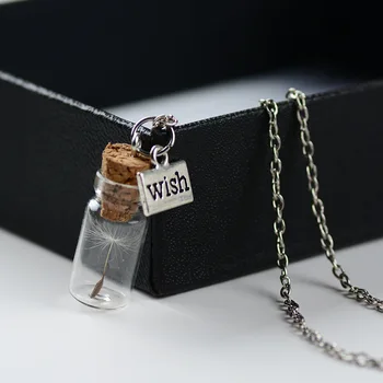Wishspace nové kvety lásky choker príveskom náhrdelník prívesok parfum fľaše, ktorí chcú fľaša sveter reťazca šperky veľkoobchod