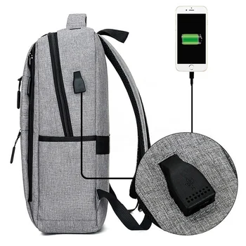 Pánske Batoh Oxford Ziskové Zips Multifunkčné Notebook Batoh USB Nabíjací Port Business Cestovné Tašky Ženy Batoh Mužov