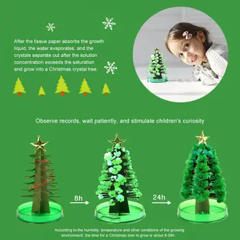 Vianočné Stromčeky Magic Rastúci Strom Hračka pre Chlapcov Dievča Crystal Zábavné Vianočné Darčeky, Vianočné Osadenie Výplň vianočný dekor