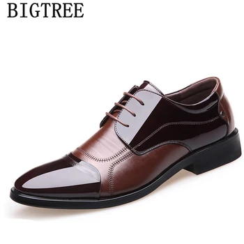 Hnedé Šaty Formálne Obuv Muži Klasické Obchodné Topánky+male Oxford Topánky Pre Mužov taliansky Chaussure Homme Mariage Buty Damskie