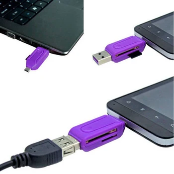 JETTING 1pc UniversalCard Reader Spoľahlivé Micro USB OTG TF T-flash Card Reader pre Mobilný Telefón, PC