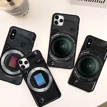 Retro Fotoaparát maľovanie ochranné Telefón puzdro pre iPhone 11 12 pro XS MAX 8 7 6 6 Plus X 5S SE 2020 XR prípade airpods
