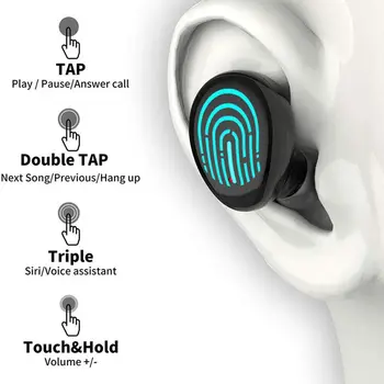 Bezdrôtové Slúchadlá Bluetooth Slúchadlá In-Ear Slúchadiel do uší Nepremokavé Športové Stereo HIFI s LED Digitálny Displej Plnenie Prípade
