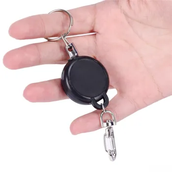 60 cm Vonkajšie Odznak Cievky Stiahnuteľné aplikácie Keychain Recoil Yoyo Skipasu ID Kartu, Držiak Kľúčov KeyChain Ocele Kábel Nástroje