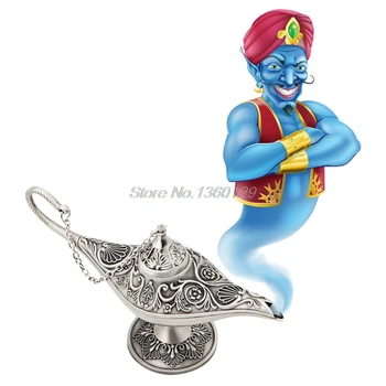 Striebristé Legenda Aladdin Magic Genie Svetla, Ktorí Chcú Olej Zberateľské Klasické Lampy Nov18 Dropship