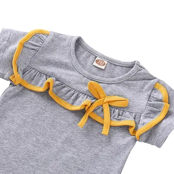 Letné Baby, Dievčatá, Chlapcov Krátky Rukáv Pevné Tlačiť T-shirt Topy+Šortky Vyhovuje Ležérne Oblečenie Sady