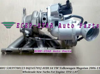 K03 53039700123 53039880123 06J145701J Turbo Turbíny Turbodúchadlo Pre AUDI A4 Pre Volkswagen VW Magotan 2006-11 1.8 L TFSI 1.8 T