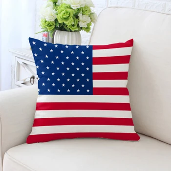 45x45cm U. S. vlajku obliečka na Vankúš bavlny Dekoračné obliečky na vankúše Spojených Štátov Amerických vankúš prípadoch dlhodobej spotreby pre domácnosť