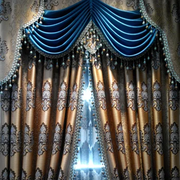 Zlatá A Modrá Sacie záclonové Tyče opony Srdce Komár Hotel Magnetický záves Magnety -okno Široký 1 Meter záclony