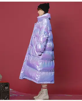 ženské parkas bunda 2020 zimný kabát žena príliv zimné bavlna-čalúnená šaty nad kolená han edition viac voľné dlho, chlieb