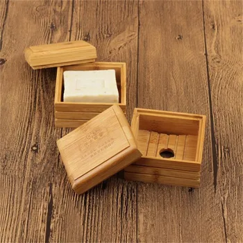 Drevo Farba Bamboo Japonský Mydlo Box Vaňou, Sprchovacím Kútom Mydlo, Zásobník Drainer Mydla, Držiak Kúpeľňa Dodávky