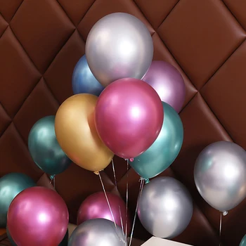 50pcs 12 palcový latex kovový farba svadobné dodávky veľkoobchod balóny, party dekorácie dodávky happy birthday Príslušenstvo