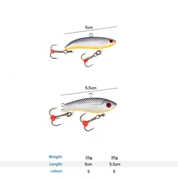 20 g 35 g Zime Ice Rybárske Lure Balancer 3D Oči Prípravok Návnadu Ťažké Nalákať Stávkovanie Vyvážené Rybárske Návnady Tri Kotvy Ryby Háčik