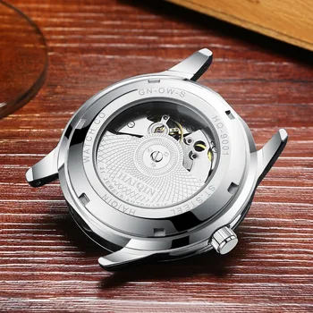 HAIQIN Mužov sledovať top značky luxusné Automatické mechanické Obchodné ocele, vodotesné vojenské sledovať mužov náramkové hodinky Relogio Masculino