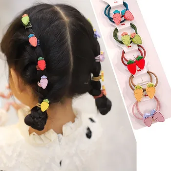 10 Za Balík Roztomilý Kreslený Kvetinové Dievčatá Gumy Hairband Princezná Ornament Čelenky Elastické Vlasy Kapely Príslušenstvo