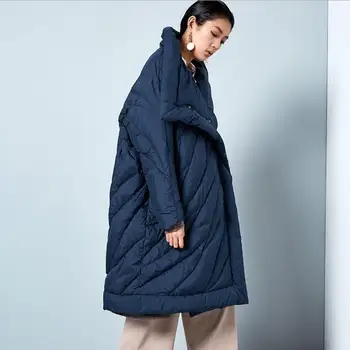 Európska slávnej módnej značky bat rukáv kabáta 2020 žien nové zimné kačica nadol bunda X-dlhšie, hrubšie teplá nadol bunda wj1533