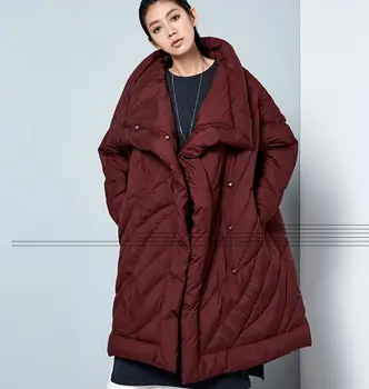 Európska slávnej módnej značky bat rukáv kabáta 2020 žien nové zimné kačica nadol bunda X-dlhšie, hrubšie teplá nadol bunda wj1533