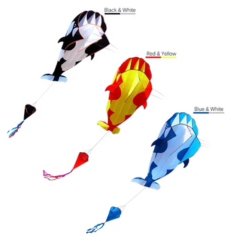 Obrovské 3D Kite Frameless Mäkké Parafoil Obrovská Veľryba Lietanie Draka Outdoorové Športy Hračka pre Deti detský Zábavný Drakov Jednoduché Lietať Moc Draka