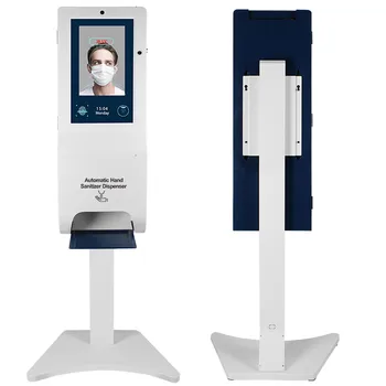 Lcd Displej Digitálne Hodiny Hand Sanitizer Dávkovač Kiosk s Automatickým Termálne Kamery, vstavaný