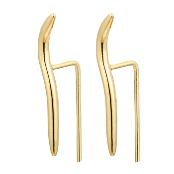 české jednoduchý štýl čierna strieborná zlatá farba stud náušnice pre ženy brincos bijoux módne trendy darček ucho pin Šperky E4687