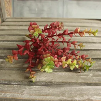 2016 vysokú kvalitu simulácie Mini peniaze listy umelé rastliny pre dekorácie plastové cemen rastliny, umelé kvety