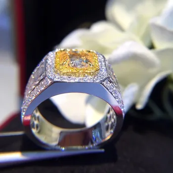 Prírodné Diamant 18K Zlata Čistý Zlatý Prsteň Krásny Drahokam Krúžok Dobré Luxusnej Módnej Klasické Strany Jemné Šperky Hot Predaj Nových 2020