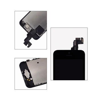 10pcs LCD displej Pre iPhone 5C Displej a Dotyková Obrazovka Digitalizátorom. a homebutton Predná Kamera Montáž Čierna Farba Doprava Zadarmo