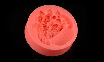 Nové & Hot Krásny Kvet Modelovanie Fondant Dekorácie Silikónové Formy Torte Čokoláda, Formy D360