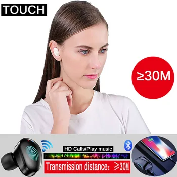 IMIDO X7 TWS 5.0 Bluetooth Stereo Slúchadlá Bezdrôtové Slúchadlá IPX7 Nepremokavé Mikrofón 2200mAh LED Displej Pre Smart Telefóny