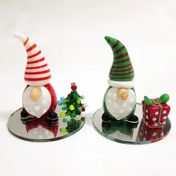Kreatívne Gnome sklo Kreslený obrázok Santa Claus figúrka abstraktné dizajn Zodpovedajúce Vianočný stromček darčekový balíček Home Decor Ornament