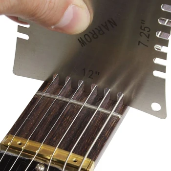 4pcs Gitara s Drážkou Polomer Meradlá Hmatníkom Meracie Nástroje PRE Luthier W15