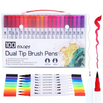 MKB dvakrát hlavu akvarel pero, 12-60 farba-farieb, 100-farba dvakrát kefa umenie marker pero, špeciálne pre office vzdelávania.
