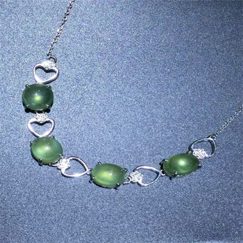 KJJEAXCMY jemné šperky S925 Čistého striebra vložkou prírodné hrozna kamenné srdce charakter ženský štýl náramok vložkou šperky