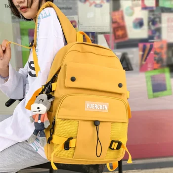 DCIMOR Nový kórejský Keper Plátno Ženy Batoh Žena Šnúrkou Multi-vrecka Notebook Backpack Aktovka Pre Dievčatá Veľká Cestovná Taška