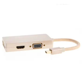 JORINDO 3-v-1 Tri-v-jednom Mini Displayport (Thunderbolt Port Kompatibilné), HDMI/DVI/VGA Tv Av HDTV Adaptér Kábel pre Mac Book