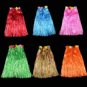 9 Farieb 1PC Plastových Vlákien Ženy Trávy Sukne Hula Havajské Sukne, kostýmy 40 CM Dámske Šaty Slávnostné & Party Dodávky