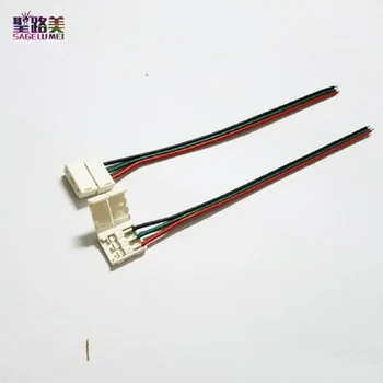 20/50/100ks/ veľa ws2812b ws2811IC 3pin led konektor, 3pins 10 mm šírka RGB konektor,jeden 3pins konektor pre RGB pásy svetla