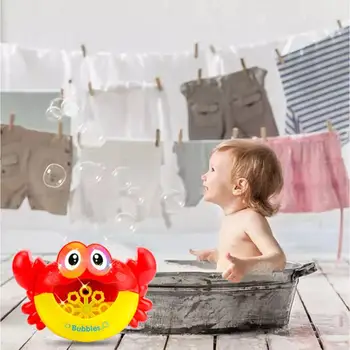 Bublina Kraby Hudby Detská Kúpeľ Hračky Hudobné Krab Bublina Vaňou Automatizované Náustok Stroj Baby Kúpeľňa Hračka Pre Deti, Hračky A Záľuby