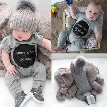 Baby Boy Remienky Dieťa Novorodenca Dievča Remienky Mama ' s Boy Lete Jumpsuit Oblečenie Oblečenie jednodielnych nastaviť