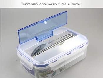 1000mL Mikrovlnná lunch box Nepresakuje Singel Vrstva,Veľkú Kapacitu Bento Box Set Pre Ohrievané Jedlo Kontajnerov PP plastové riadu