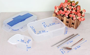1000mL Mikrovlnná lunch box Nepresakuje Singel Vrstva,Veľkú Kapacitu Bento Box Set Pre Ohrievané Jedlo Kontajnerov PP plastové riadu