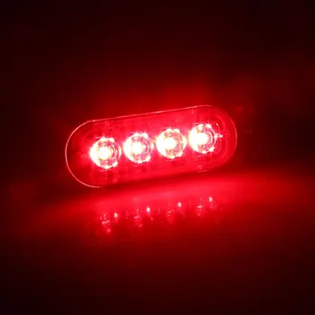 Obrysové Svetlo Bočné Svetlo Univerzálny Indikátor Nákladné automobily, Lode 12V 4LED Svetlé 4 Farby