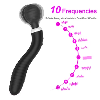 Silný Ústne Klitoris Vibrátory USB Nabíjanie Av Čarovná Palička Análny Vibrátor Masér Dospelých, Sexuálne Hračky Pre Ženy Bezpečnej Silikónové Sex Produkt