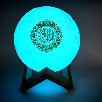 Korán, LED Nočné Svetlo Bezdrôtový korán, Bluetooth, Reproduktory, Farebné Mesiac Moslimského Reproduktor Korán S Diaľkovým ovládaním Korán Reciter
