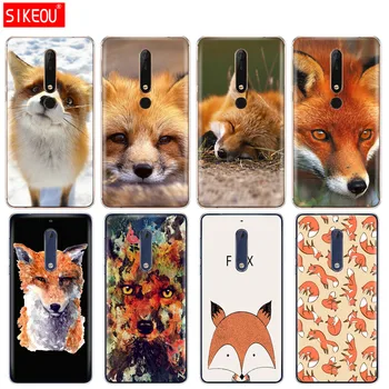Silikónové krytie telefón puzdro pre Nokia 5 3 6 7 PLUS 8 9 /Nokia 6.1 6 2018 Zvierat roztomilý fox kreslených