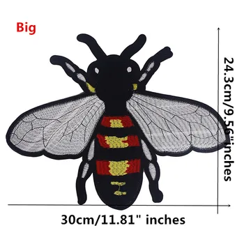 10pieces Veľké Bee Veľký Patch, Vyšívané Nášivka Šiť Na Škvrny Čipky Textílie Motívy Diy Šitie na Kabát, Bundu Oblečenie TH233