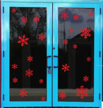 Vianočné ozdoby snowflake elektrostatické okenného skla nálepky Vianočné samolepky snowflake okná samolepky