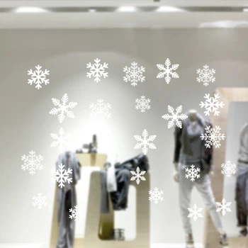 Vianočné ozdoby snowflake elektrostatické okenného skla nálepky Vianočné samolepky snowflake okná samolepky