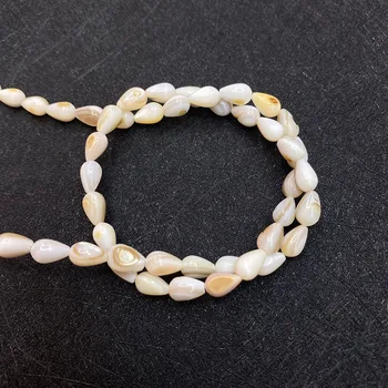 Prírodné Sladkovodné Shell Perly Drop-tvarované Shell Perly Matka Pearl Shell Vyrobené s DIY Šperkov Náhrdelník Náramok 15 Palcov