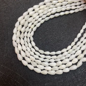 Prírodné Sladkovodné Shell Perly Drop-tvarované Shell Perly Matka Pearl Shell Vyrobené s DIY Šperkov Náhrdelník Náramok 15 Palcov
